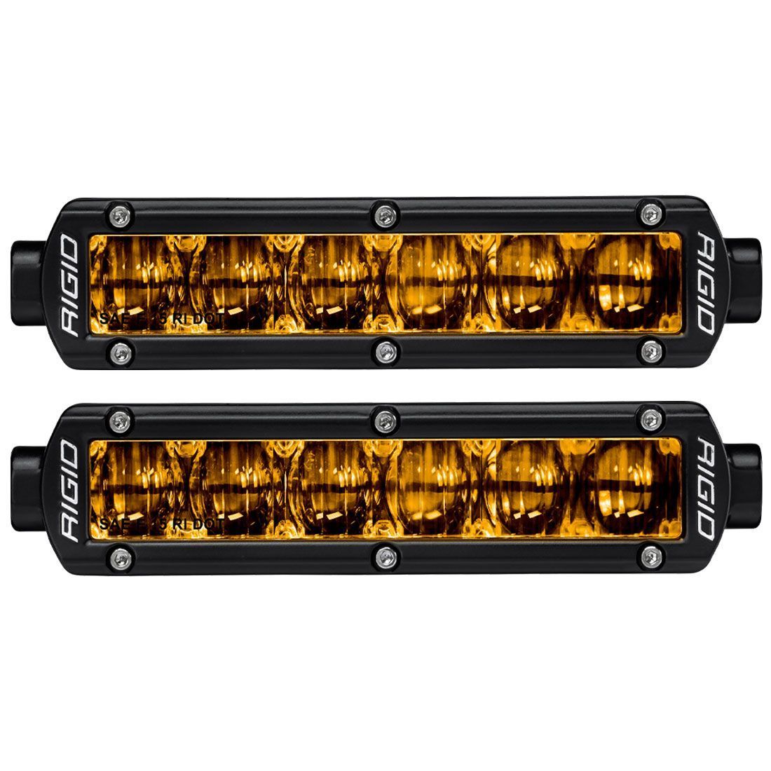 SAE Compliant 6" SR-Series LED Light Bar (Pair) Lighting Rigid Industries Amber (J583 DOT)