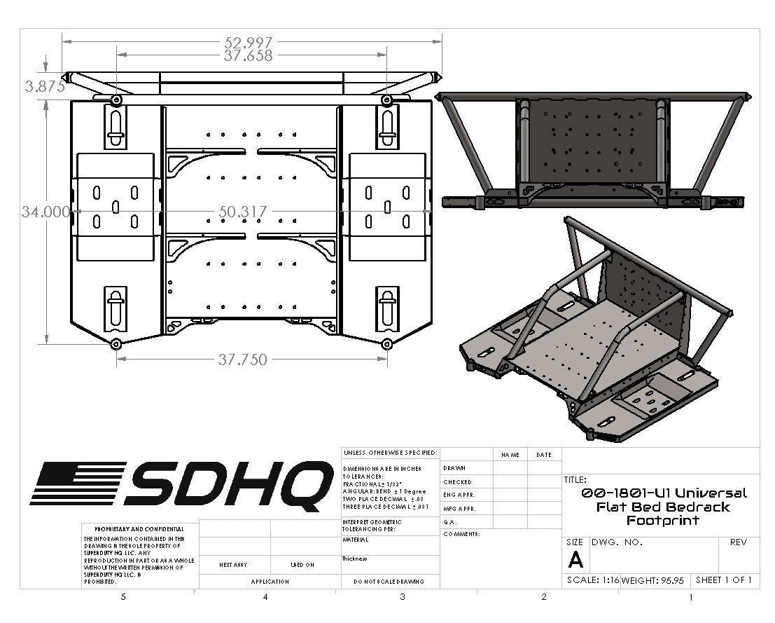 SDHQ Built Universal Flatbed Chase Rack Chase Rack SDHQ Off Road