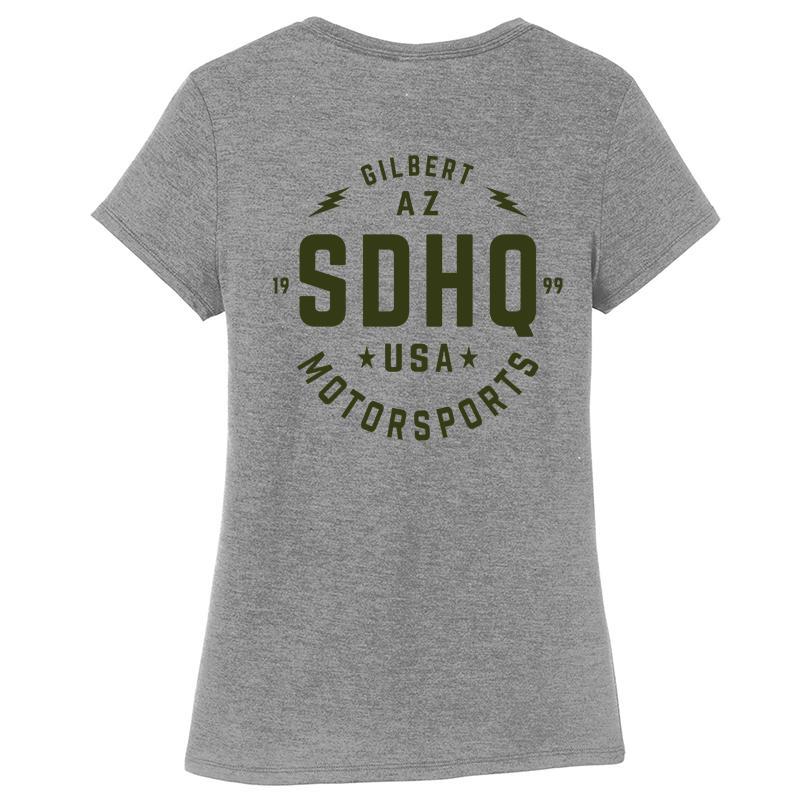 SDHQ Motorsports Frost Grey Women's Crew Neck T-Shirt Apparel SDHQ Off Road 