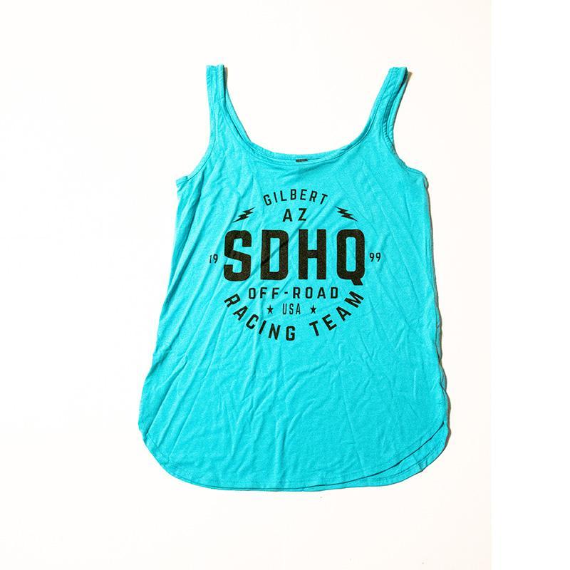 SDHQ Race Team Women's Tank Top-Teal Apparel SDHQ Off Road