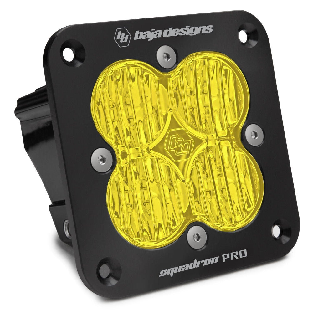 Squadron Pro Series Flush Mount LED Lighting Baja Designs Black Amber Wide Cornering Display