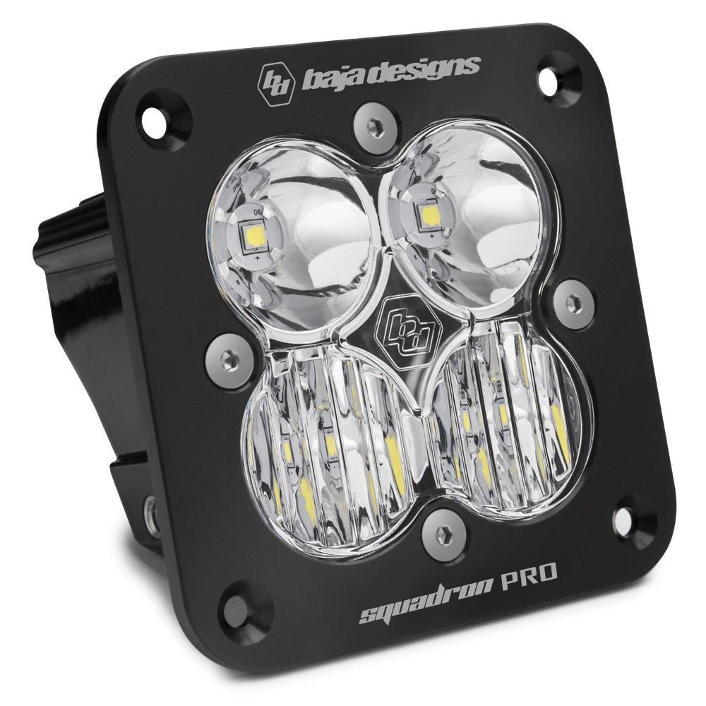 Squadron Pro Series Flush Mount LED Lighting Baja Designs Black Clear Driving/Combo Display