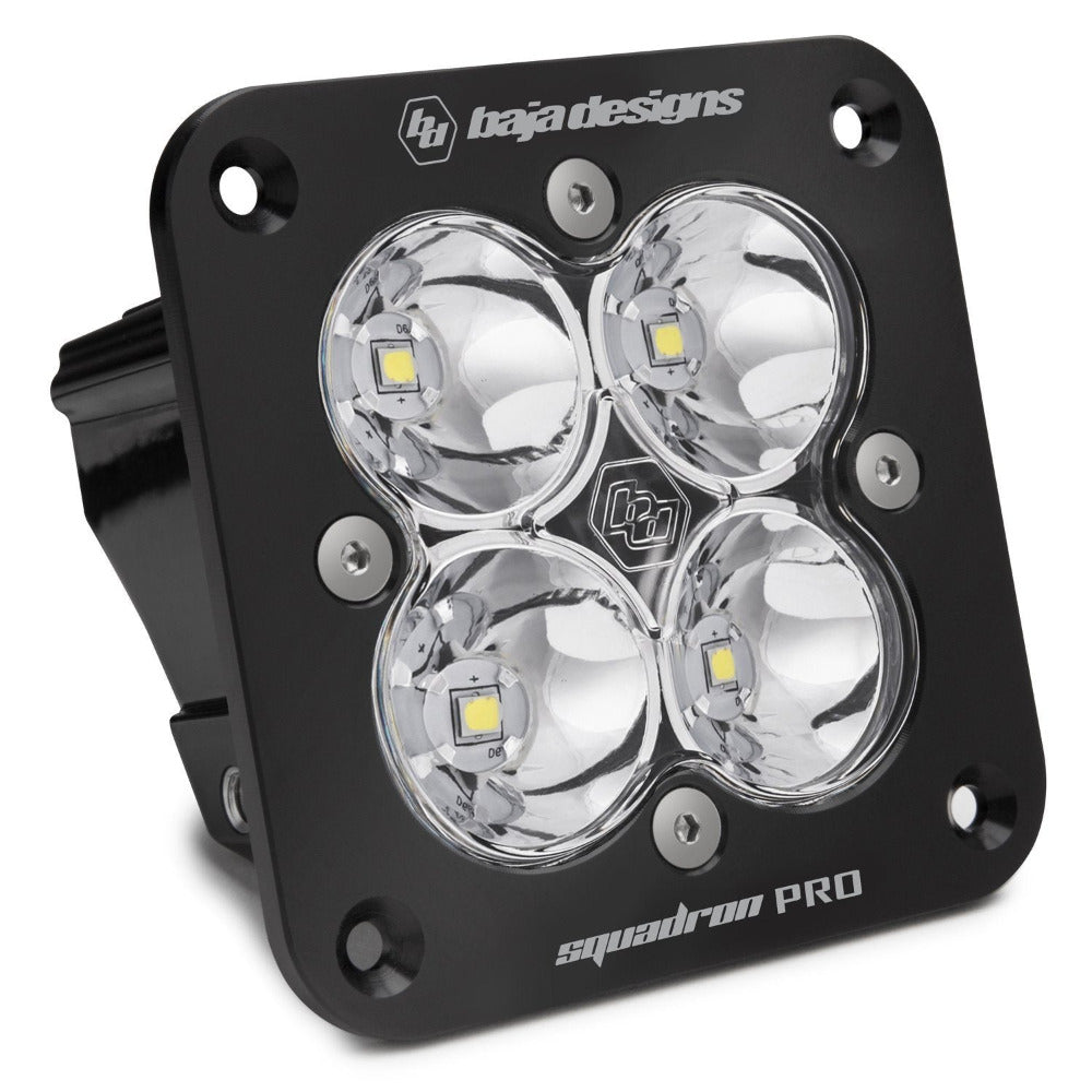 Squadron Pro Series Flush Mount LED Lighting Baja Designs Black Clear Spot Display
