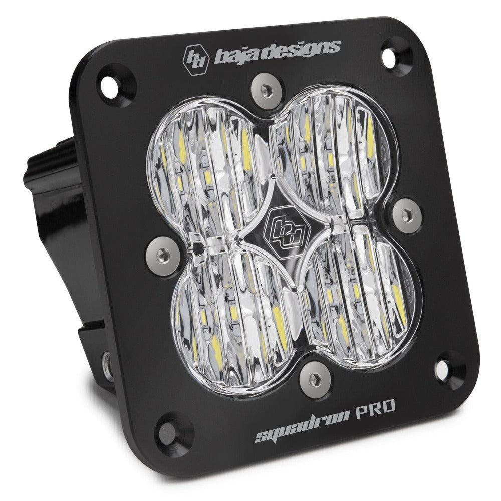 Squadron Pro Series Flush Mount LED Lighting Baja Designs Black Clear Wide Cornering Display