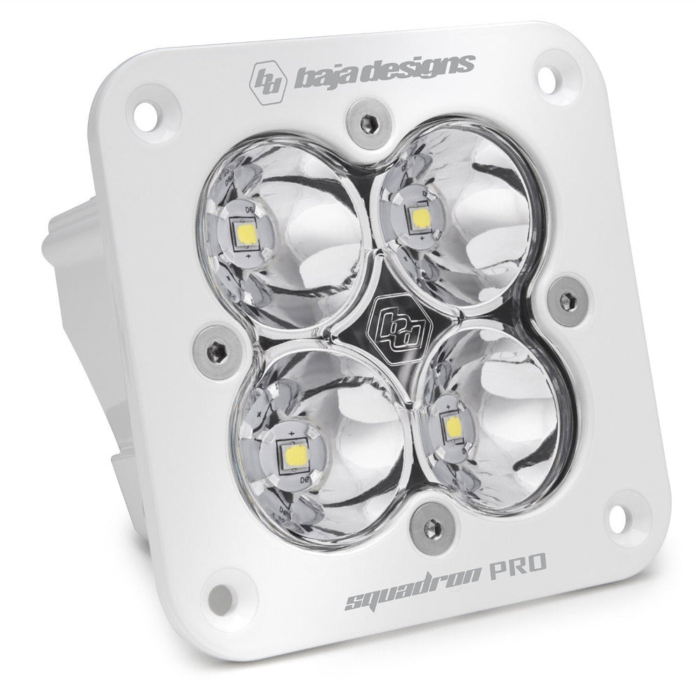 Squadron Pro Series Flush Mount LED Lighting Baja Designs White Clear Spot Display