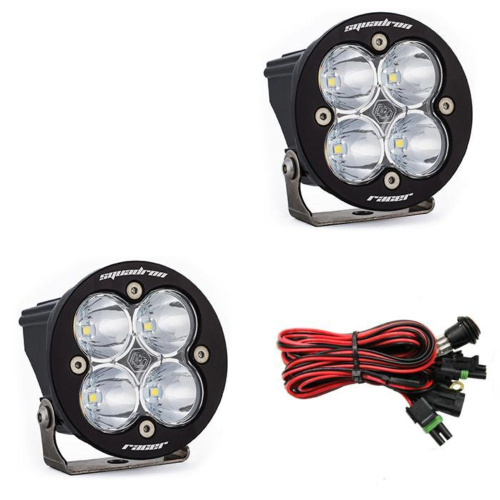 Squadron Racer Edition-R LED Light | Pair Lighting Baja Designs display of Included parts