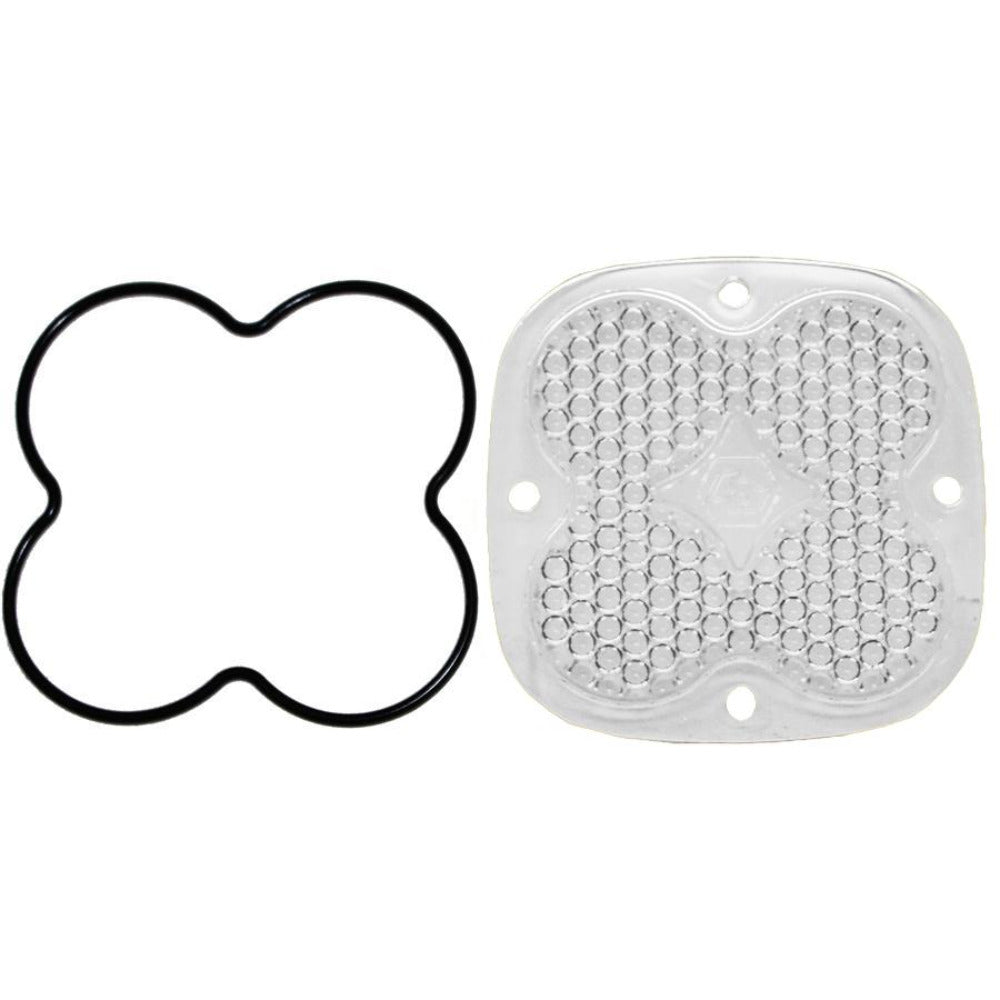 Squadron Series Lens Kit Lighting Baja Designs Clear Work/ Scene Display of Included Parts