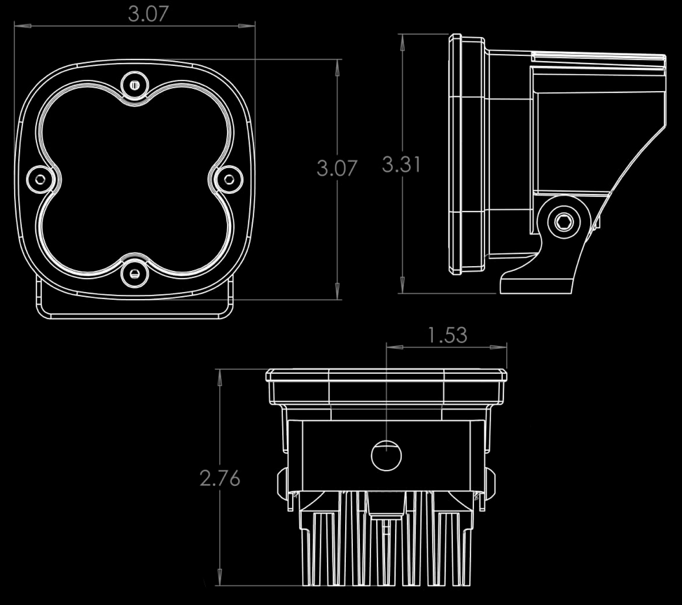 Squadron Series SAE LED Light | Pair Lighting Baja Designs  design