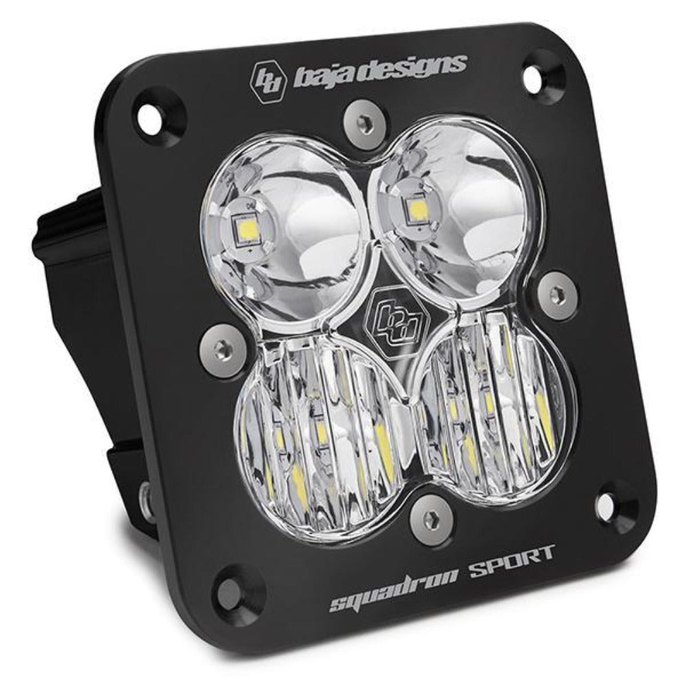 Squadron Sport LED Light Flush Mount Lighting Baja Designs Black Clear Driving/Combo Display