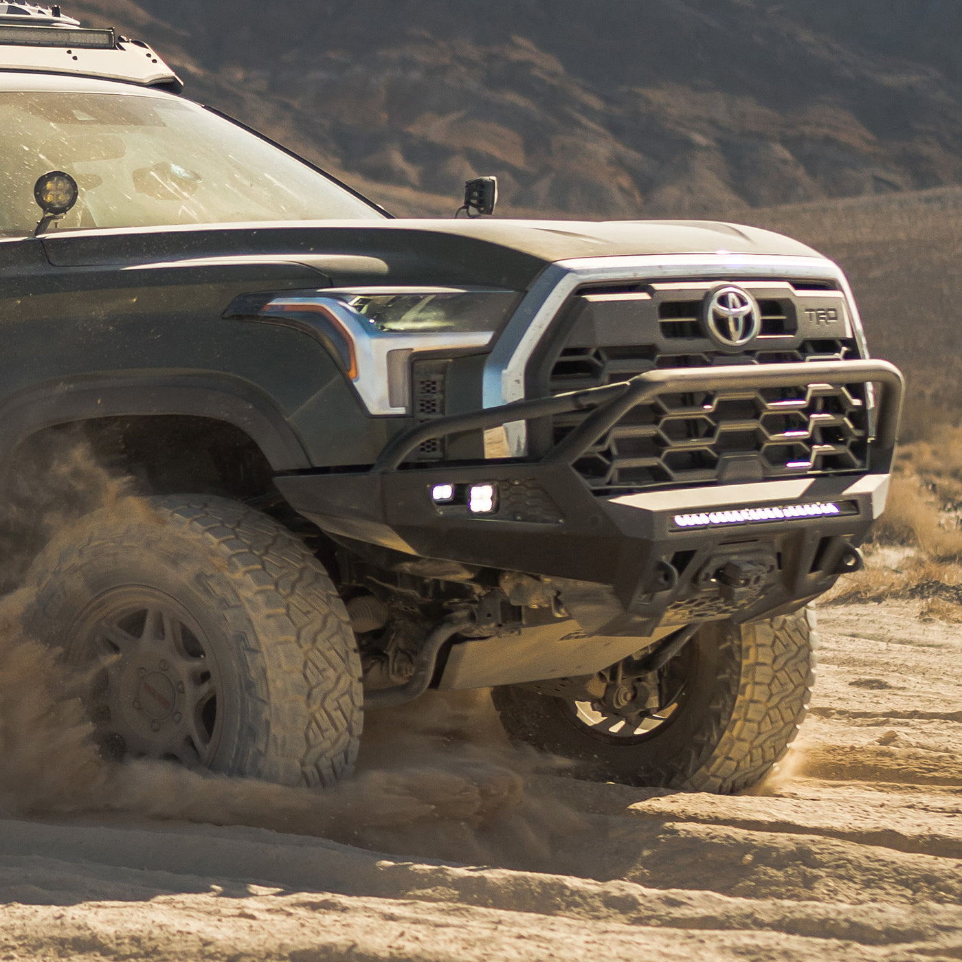 '22-25 Toyota Tundra CBI Off-Road Baja Front Bumper Display on Vehicle