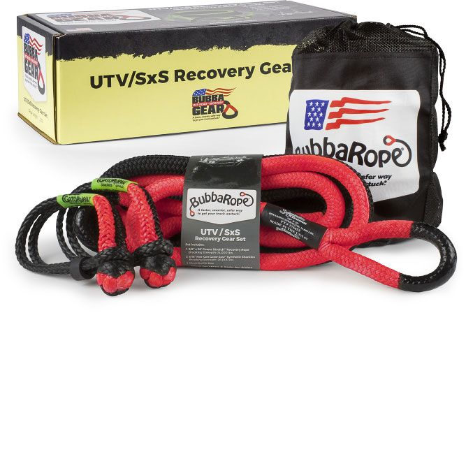 Bubba Rope Off-Road UTV/SxS Gear Set-Red Display of Included Parts
