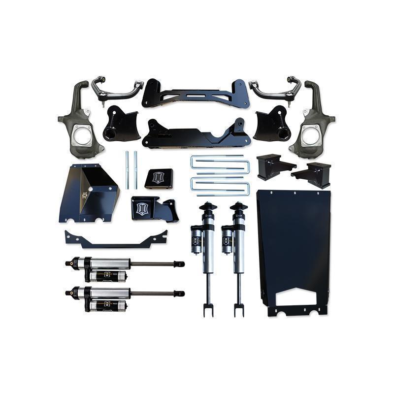 Icon Vehicle Dynamics '11-16 Chevy/GM 2500/3500HD 6-8" Suspension Systems with Torsion Relocation