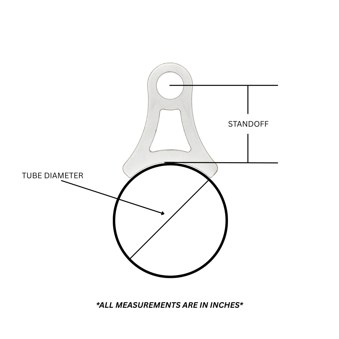Universal SDHQ Built Stainless Steel Exhaust Hanger Tabs | For 4" Diameter Tubing