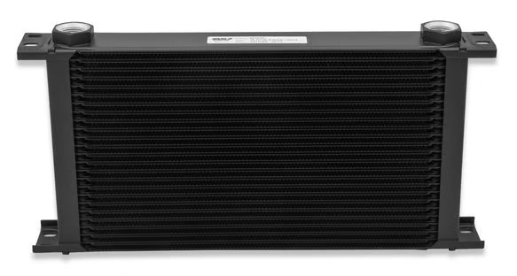 Earl's UltraPro Oil Cooler - 16 Rows - Extra-Wide Cooler Front View Black