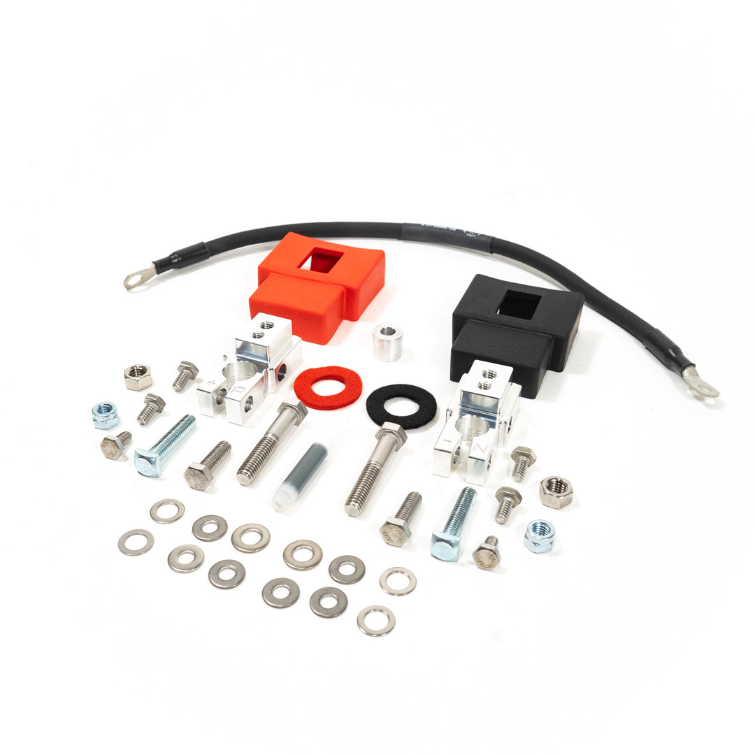 '05-23 Toyota Tacoma Complete Billet Battery Terminal Kit w/ Negative Terminal Wiring Kit