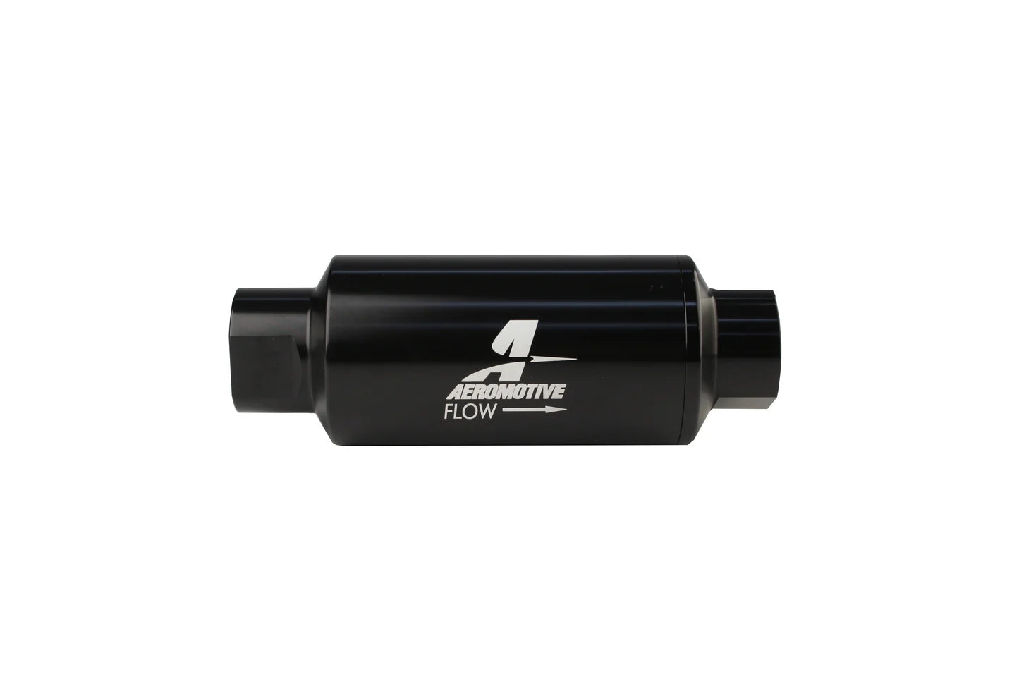 10 Micron Black Fuel Filter with ORB-10 Ports Front View