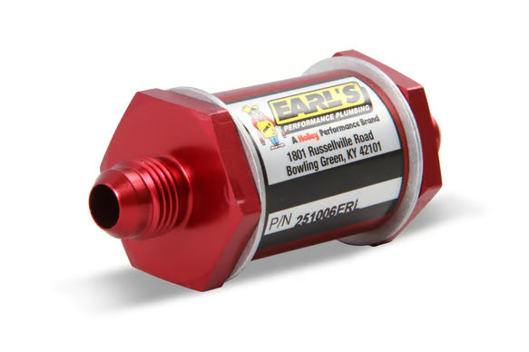 Earl's Check Valve Front View Red