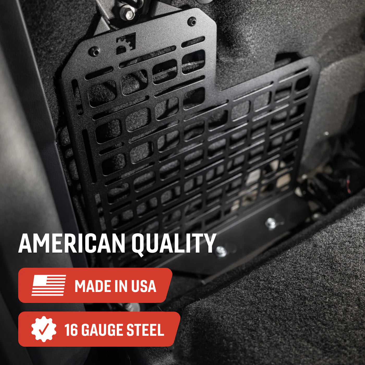 '15-25 Ford Raptor BuiltRight Industries Rear Seat Back Storage Panel