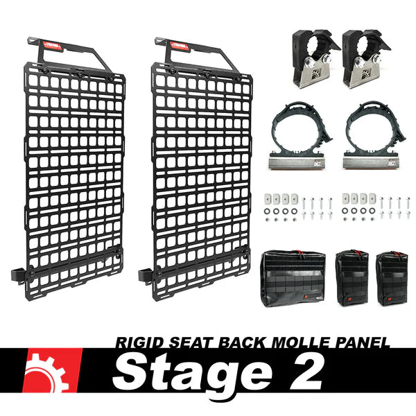 Seat Back Tech Plate MOLLE Kit Front View Black