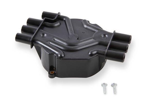 ACCEL Distributor Cap - Chevy / GMC Vortec - V6 - Socket Style - Crab - Black Display of Included Parts 