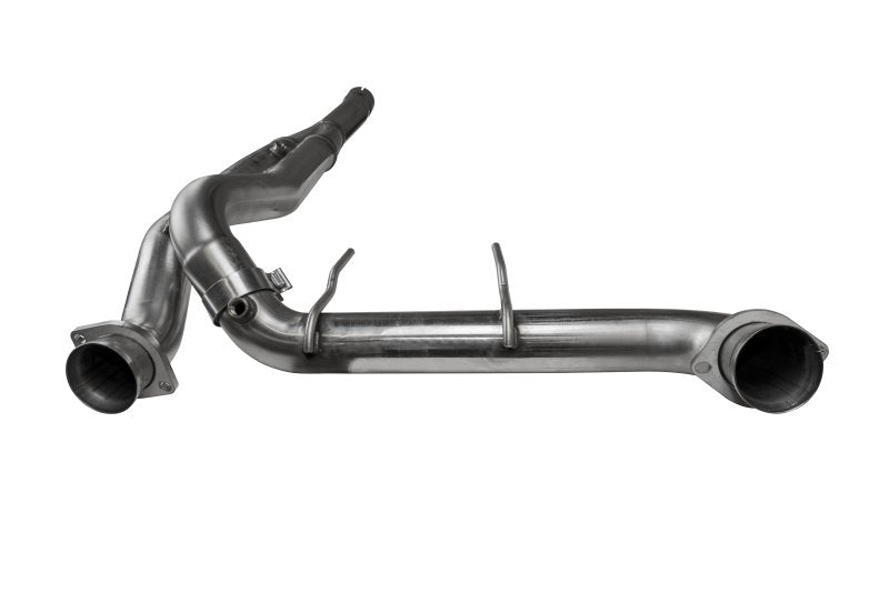 1-3/4" Stainless Headers & Comp. Only Y-Pipe Kit. 2011-2014 F150 Raptor 6.2L 4V. Front View