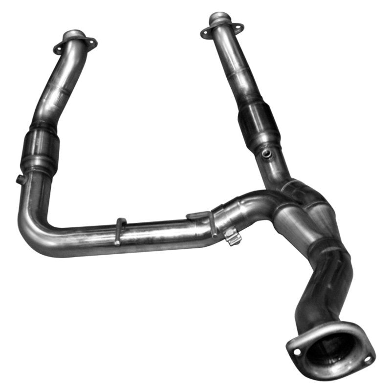 3" SS GREEN Catted Turbo Down Y-Pipe 2011-2014 F150 EcoBoost Front View
