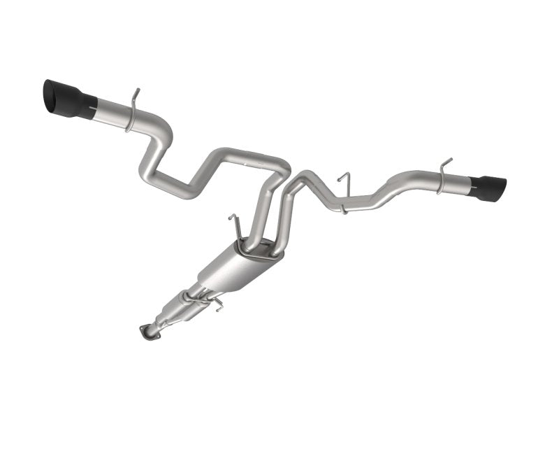 Dual Side Exit Cat-Back w/Black Tips. 2015-2020 F150 2.7L/3.5L/5.0L