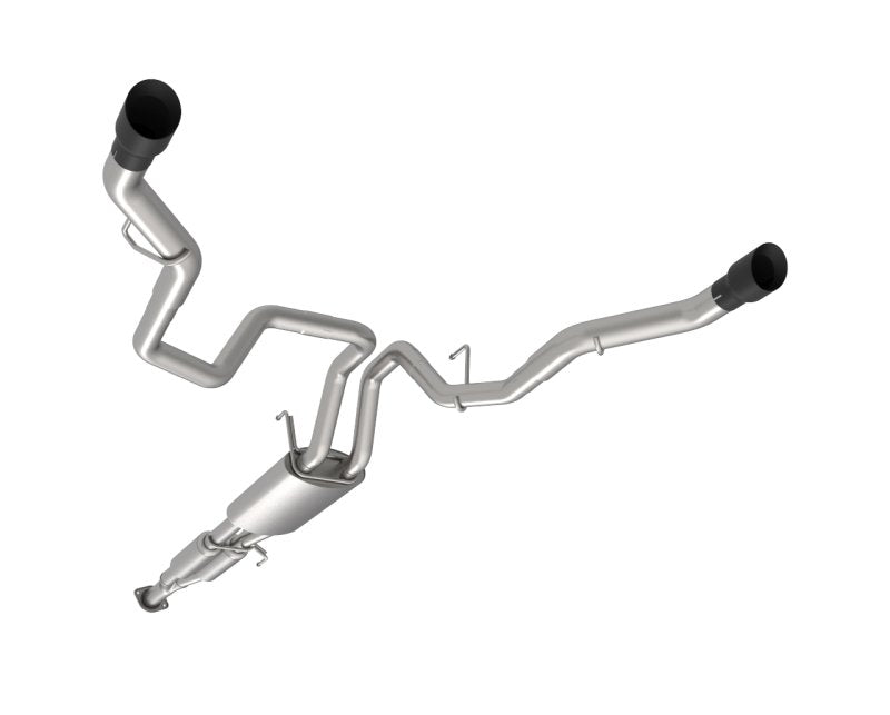 Dual Rear Exit Cat-Back w/Black Tips | 2015-2020 F150 2.7L/3.5L/5.0L