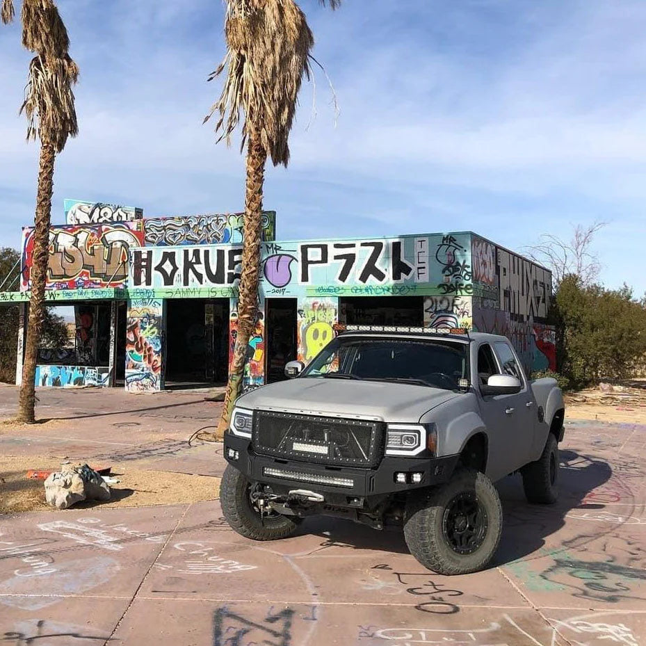 2007-2013 GMC SIERRA 1500 OCTANE FRONT WINCH BUMPER Front View