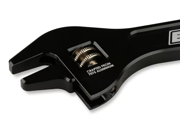 Earl's Aluminum Mini Adjustable AN Wrench - Fits -3 to -8 AN Sizes Front View Black