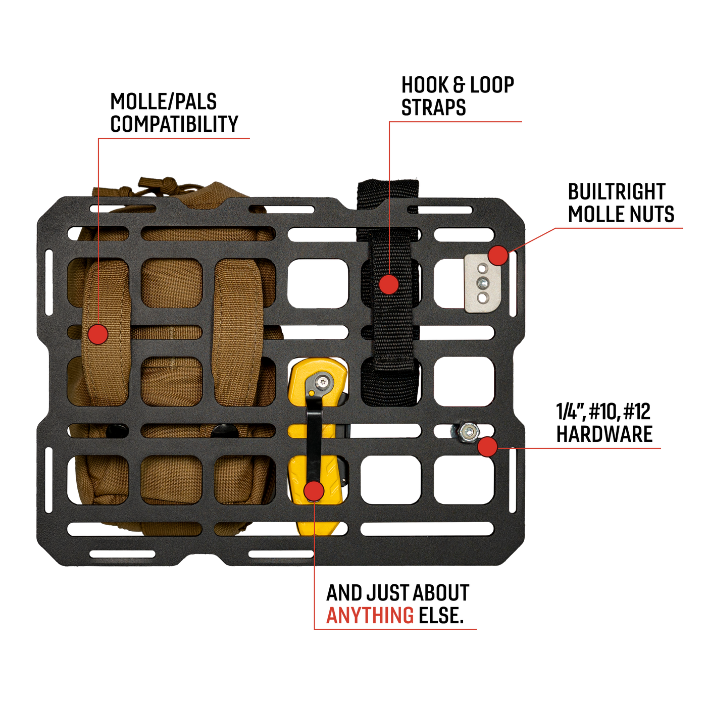 Tech Plate - 11.0"x11.0" | Universal MOLLE Mounting Panel