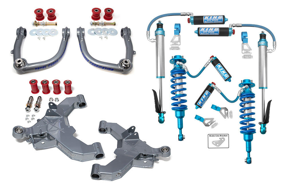 MID TRAVEL LIFT KIT W/ FRONT & REAR 2.5 INCH DIAMETER ADJUSTABLE KING SHOCKS - 4TH GEN TACOMA