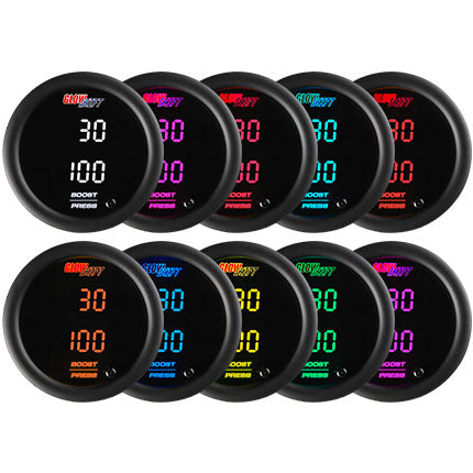 10 Color Digital Dual Air Pressure Gauge