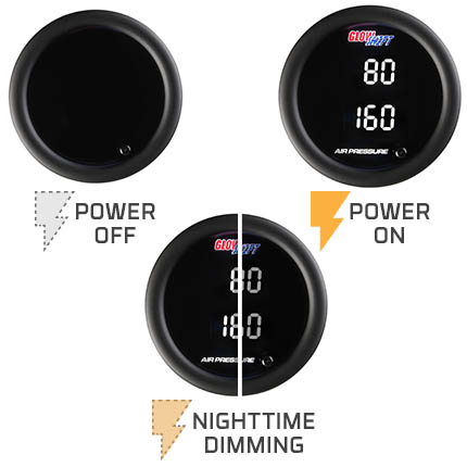 10 Color Digital Dual Air Pressure Gauge