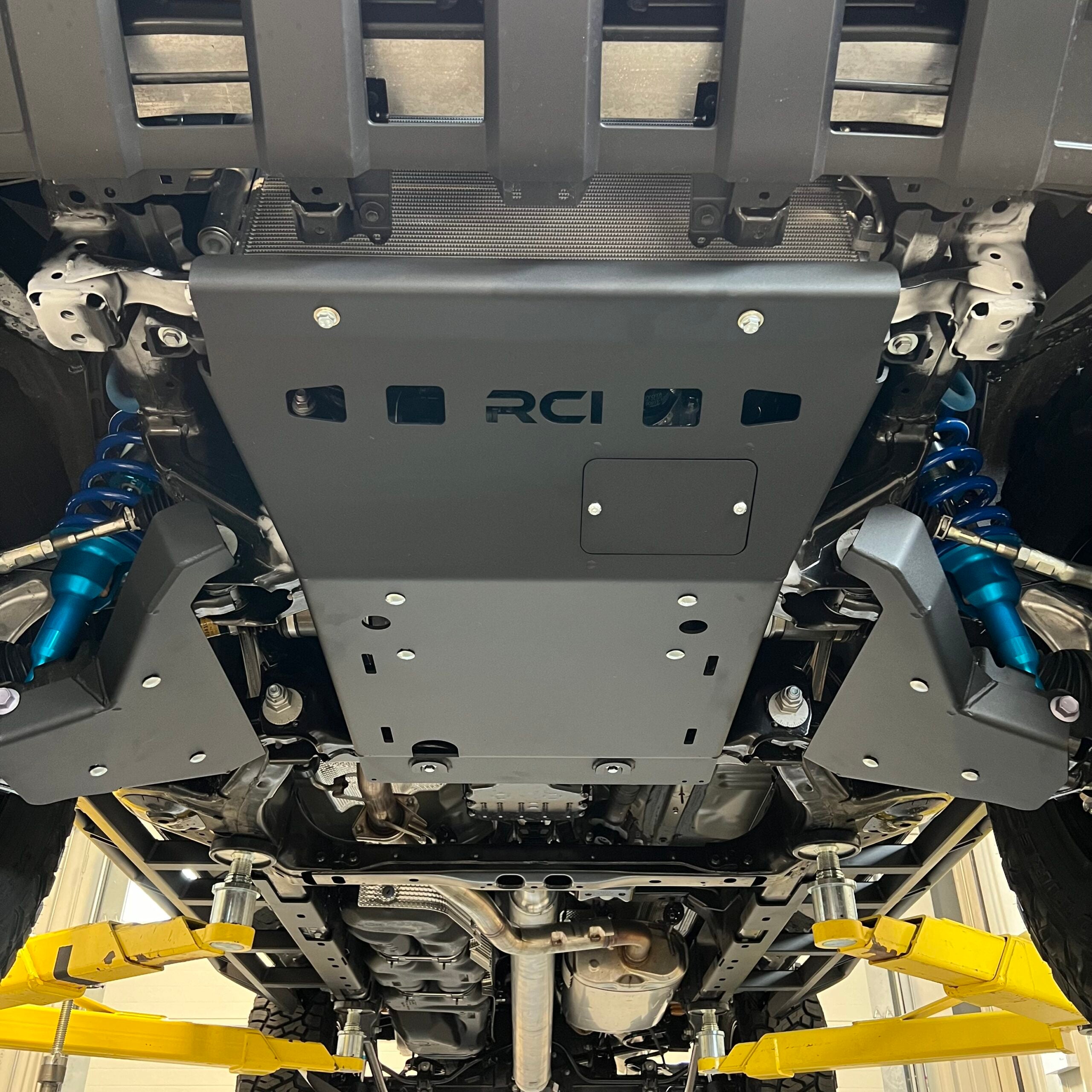 A-Arm Skid Plates Display on Vehicle 