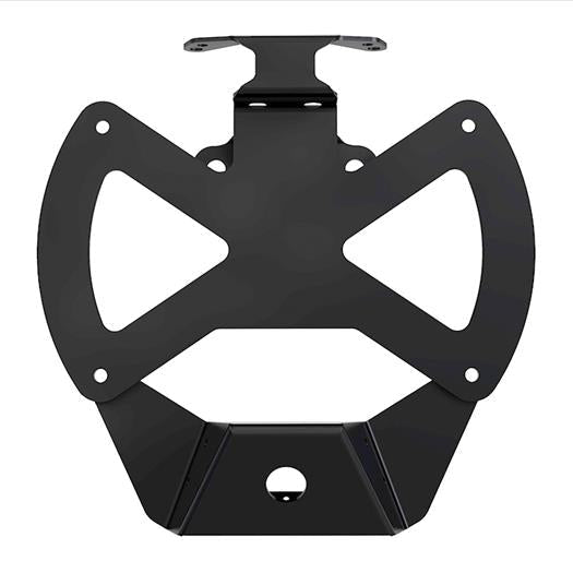 ICON Impact Armor 2018-Up Jeep Wrangler JL License Plate Relocation Kit Front View