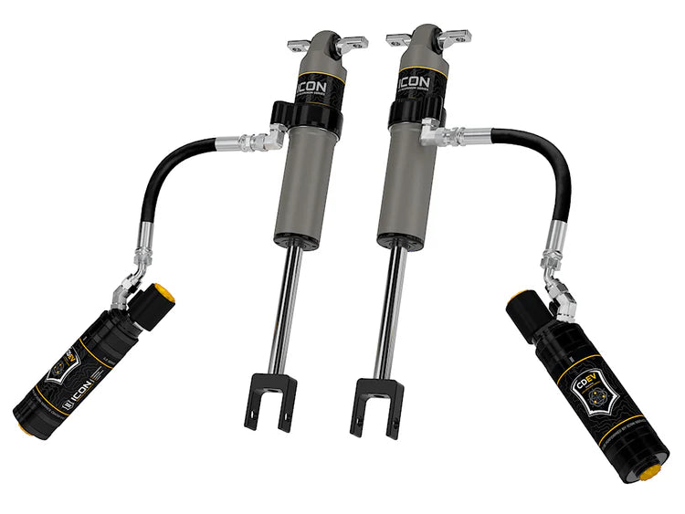 ICON 2020-2026 Chevrolet Silverado/GMC Sierra 2500/3500 HD, 0-3.5” Lift, Front, V.S. 2.5 Aluminum Series Shock Absorbers, Remote Reservoir w/ CDEV, Pair