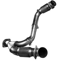 3" SS Catted Y-Pipe. 2007-2008 GM Truck 4.8L/5.3L/6.0L. Connects to OEM. Front View