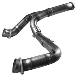 3" SS Competition Only Y-Pipe. 2011-2013 GM Truck 6.2L. Connects to OEM. Front View