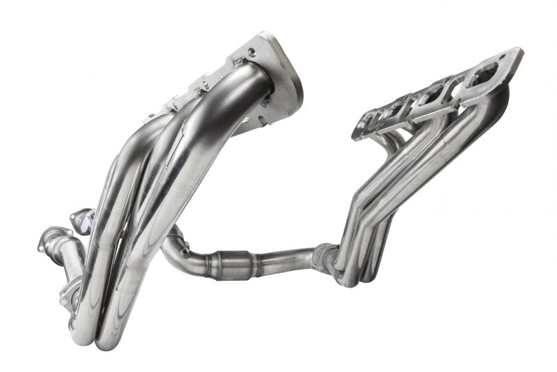 1-7/8" Headers & GREEN Catted OEM Connection Pipes. 2006-2010 Jeep SRT8 6.1L Front View