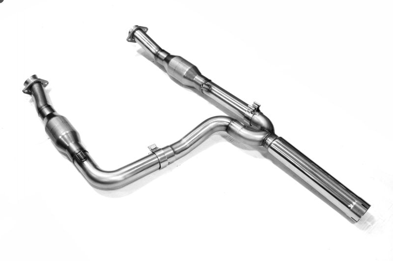 2-1/2" x 3" GREEN Catted Y-Pipe 2004-08 Dodge Ram 1500 5.7L Front View