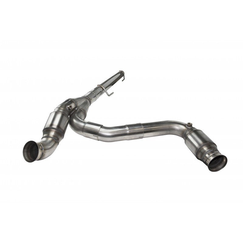 3" SS GREEN Catted Y-Pipe 2009-2018 Dodge/Ram 1500 5.7L Front View