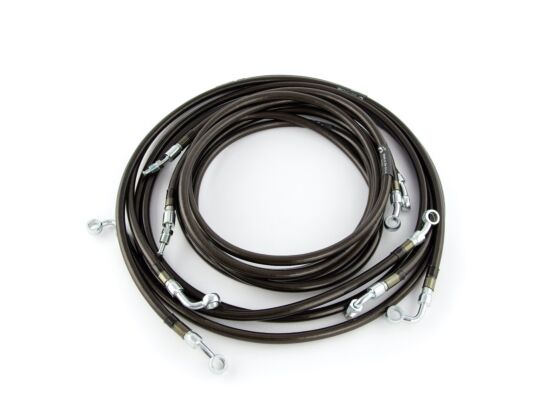 Polaris 2 and 4 seat RZR XP 1000 and XP Turbo front left and right brake line kit for Cognito long travel.