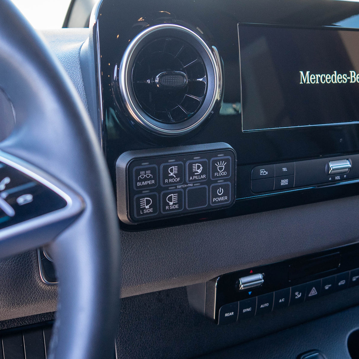 2019+ Mercedes Sprinter Van SDHQ Built Switch Pros SP9100 Keypad Mount