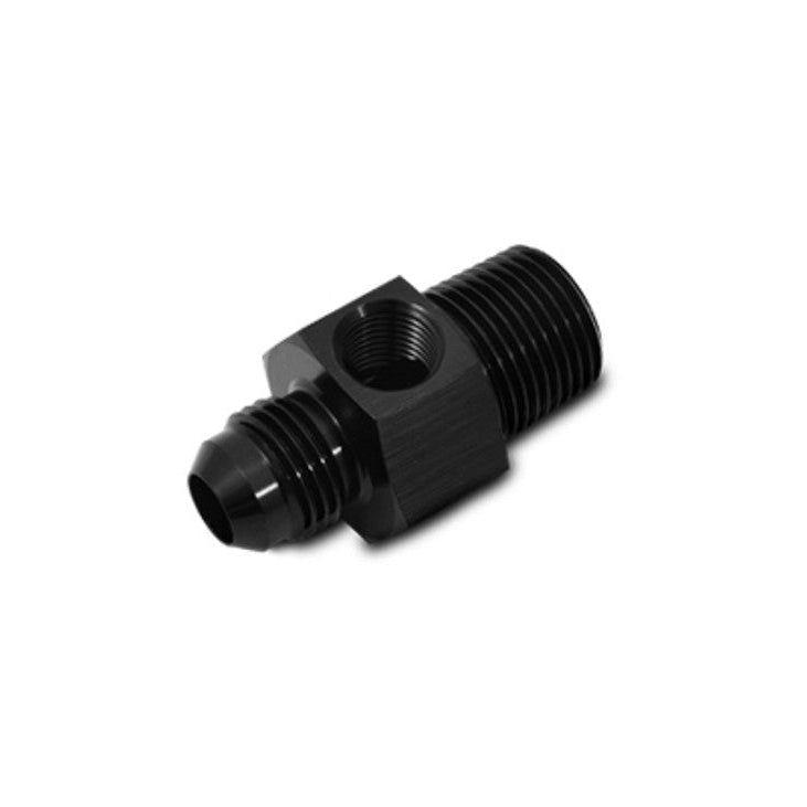 Male AN Flare to Male NPT Straight Adapters with 1/8" NPT Port Front View