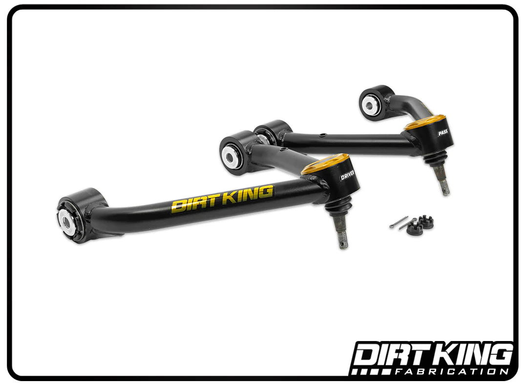 '07-18 GM 1500 Dirt King 4130 Balljoint Upper Control Arm Kit Display of Included Parts 