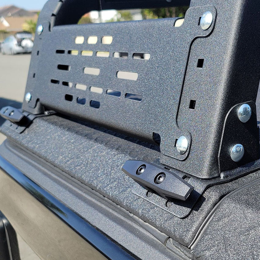 THORAX BED RACK SYSTEM- FITS DIAMOND BACK COVERS 2020-2022 JEEP GLADIATOR Front View
