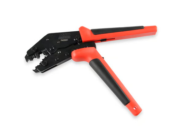 Pro Crimp Tool, Ratchet Action Front View Red