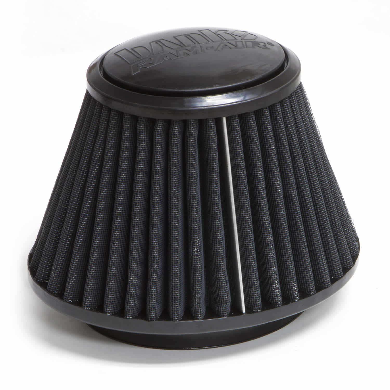 Air Filter Element Oiled or Dry Filter Front View Black