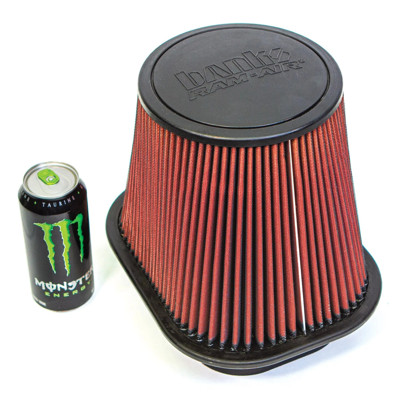 Air Filter Element Oiled or Dry Filter Front View Red